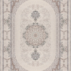 SHARED | Coral Cream Beige Persian Style Traditional Medallion Machin photo 6