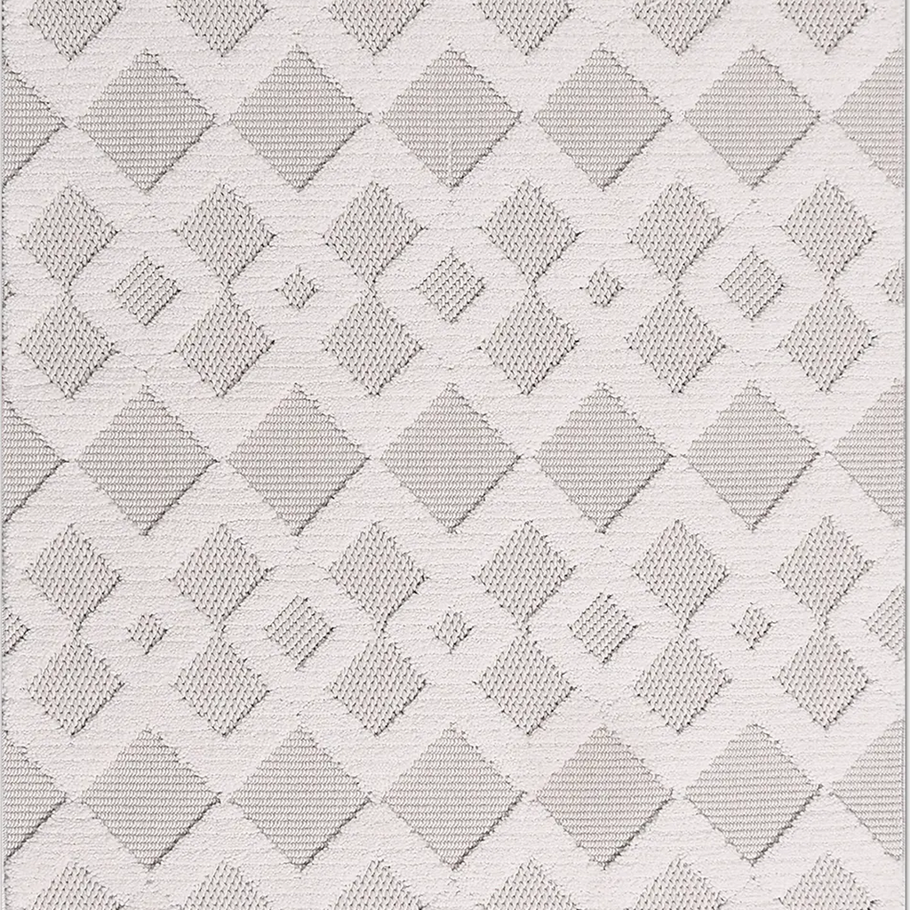 SHARED | Loggia Ivory Cream Geometric Diamond Transitional Modern Mac photo 5