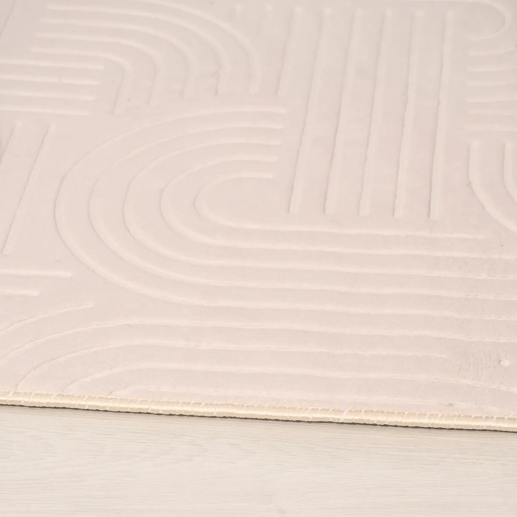 SHARED | Halcyon Cream Ivory Geometric Arch Modern Machine Woven Livi photo 6