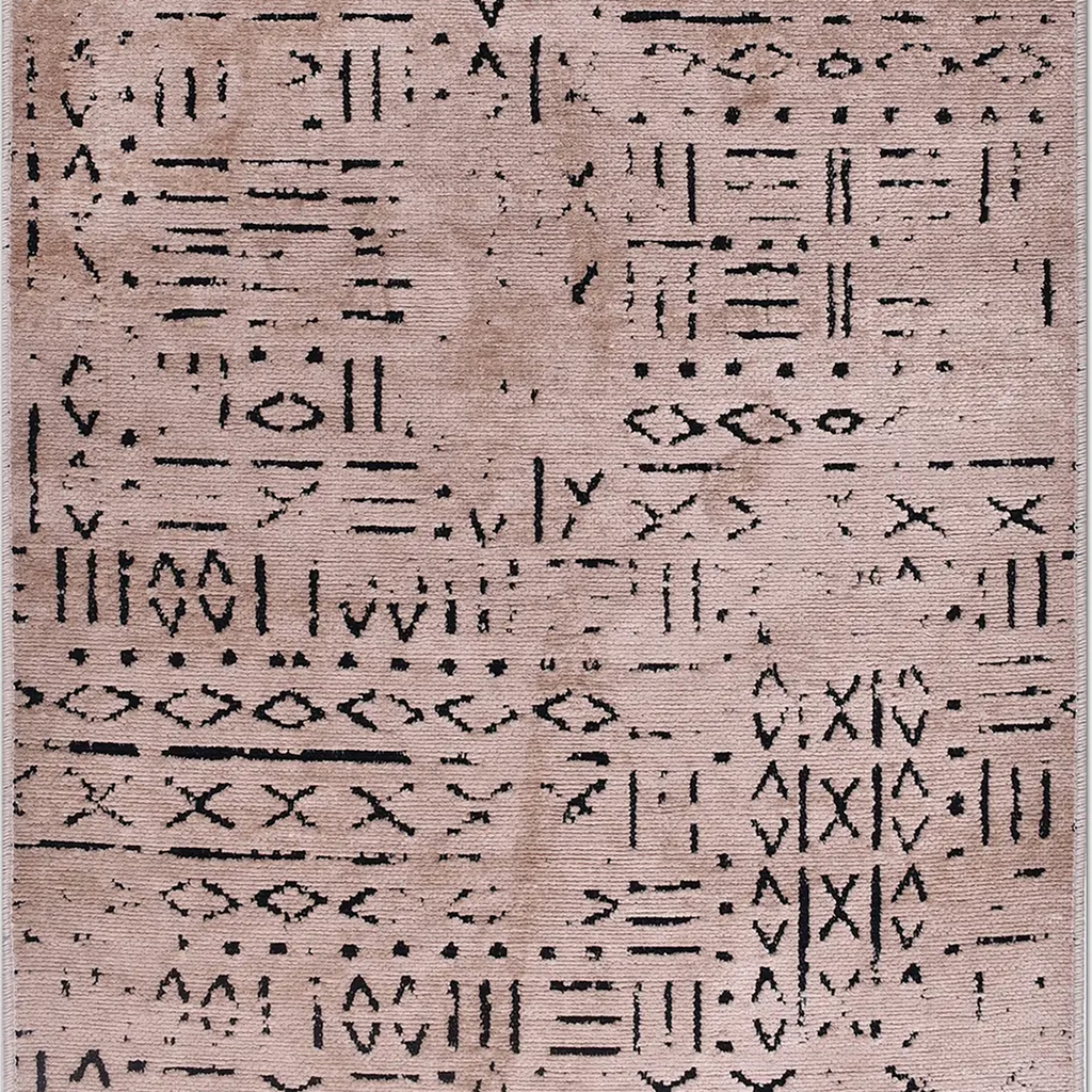 SHARED | Iris Blush Pink Boho Abstract Tribal Machine Woven Living Ro photo 6