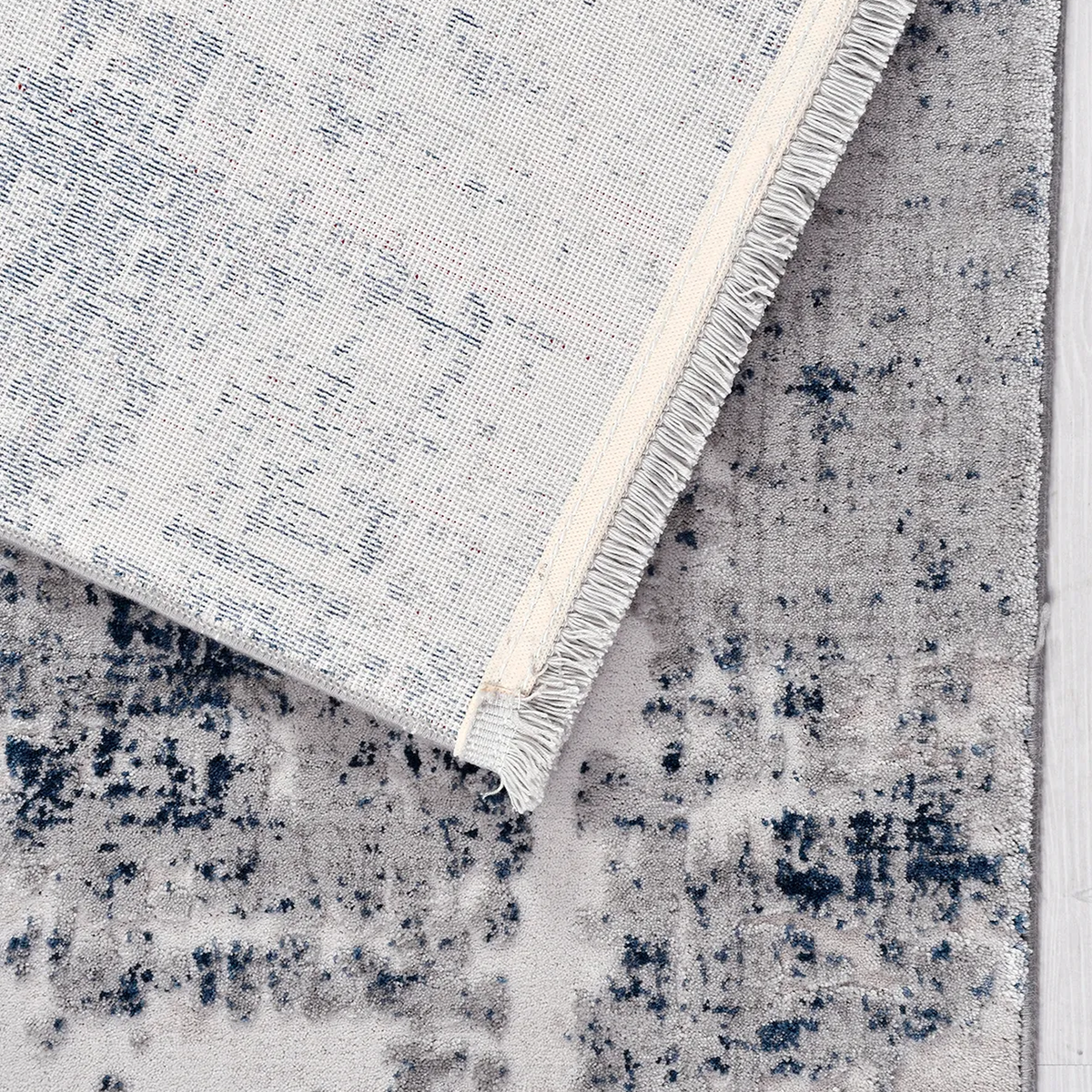 SHARED | Outcrop Navy Cream Abstract Modern Machine Woven Living Room photo 6