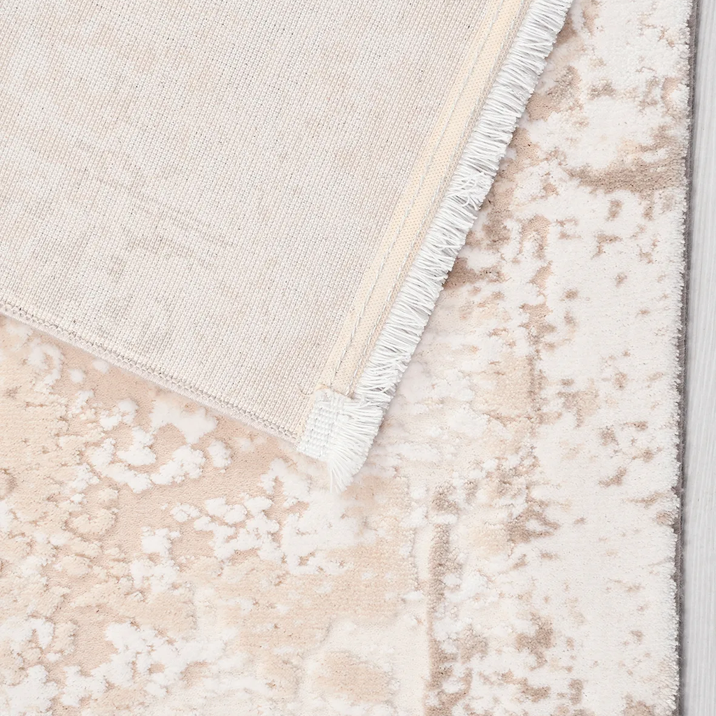 SHARED | Moraine Cream Beige Abstract Modern Machine Woven Living Roo photo 6