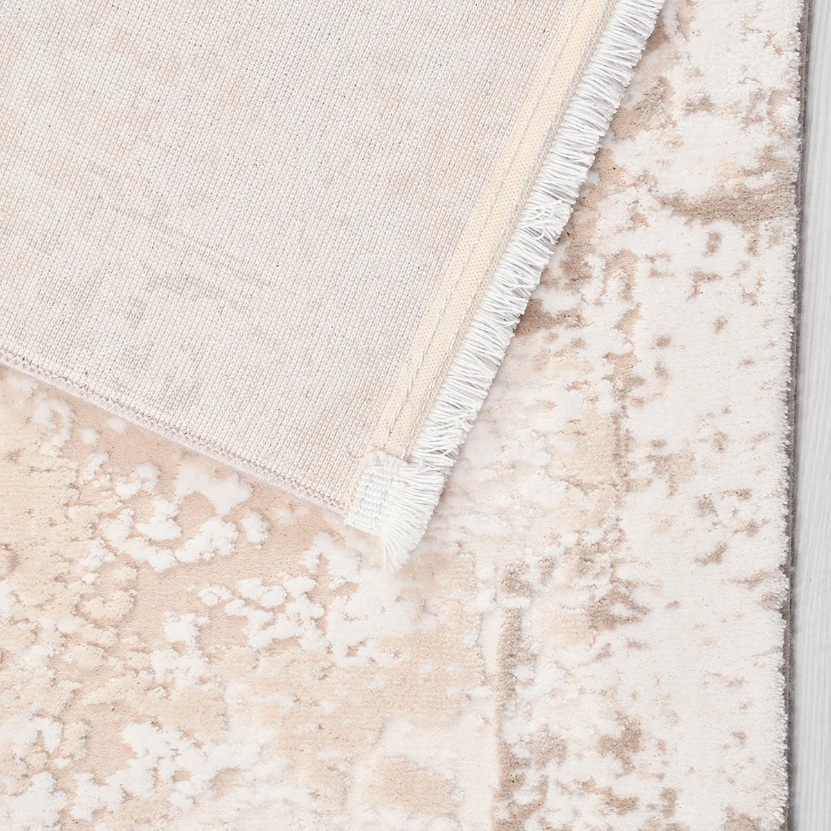 SHARED | Moraine Cream Beige Abstract Modern Machine Woven Living Roo photo 6