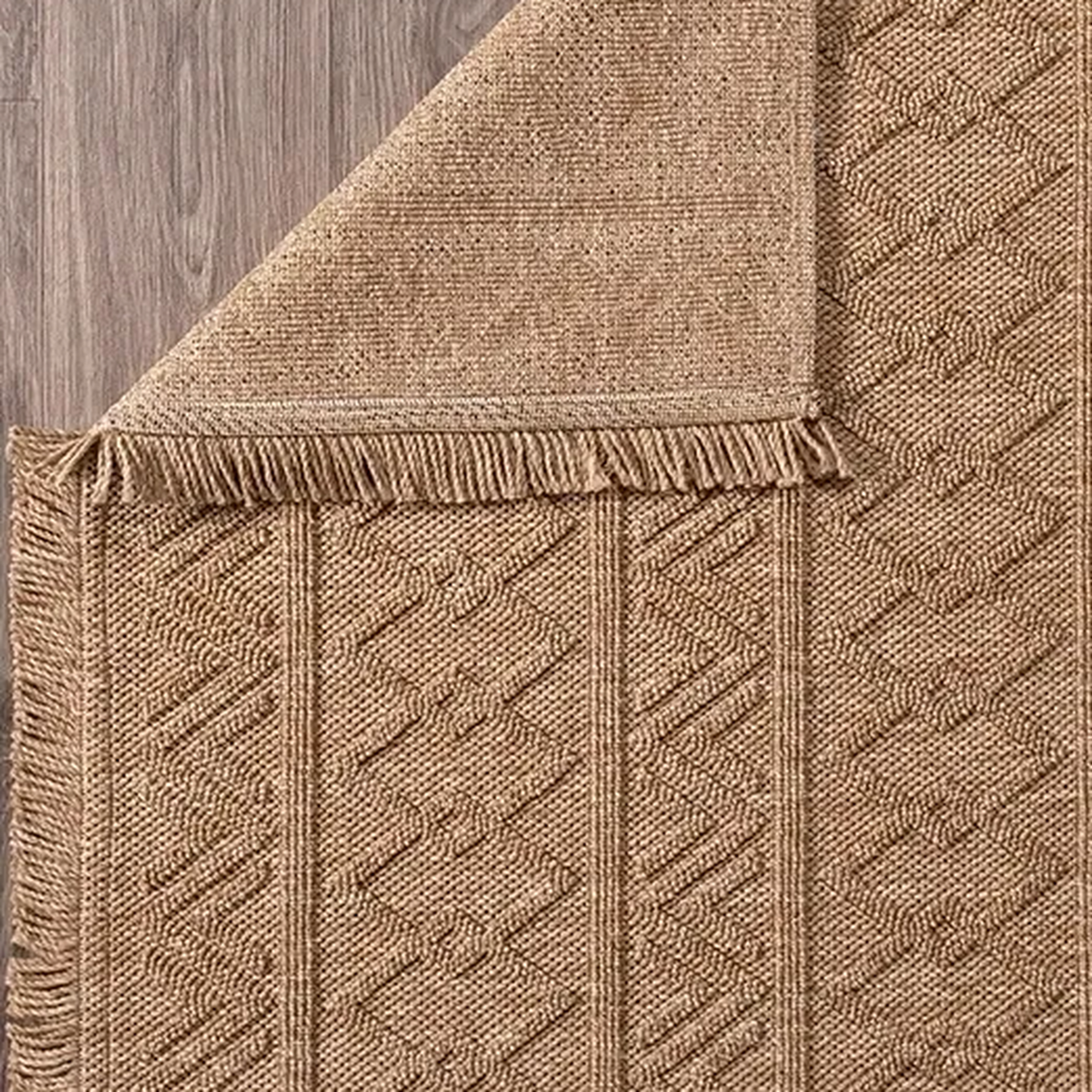 SHARED | Yewfield Tan Geometric Textured Machine Woven Transitional L photo 6
