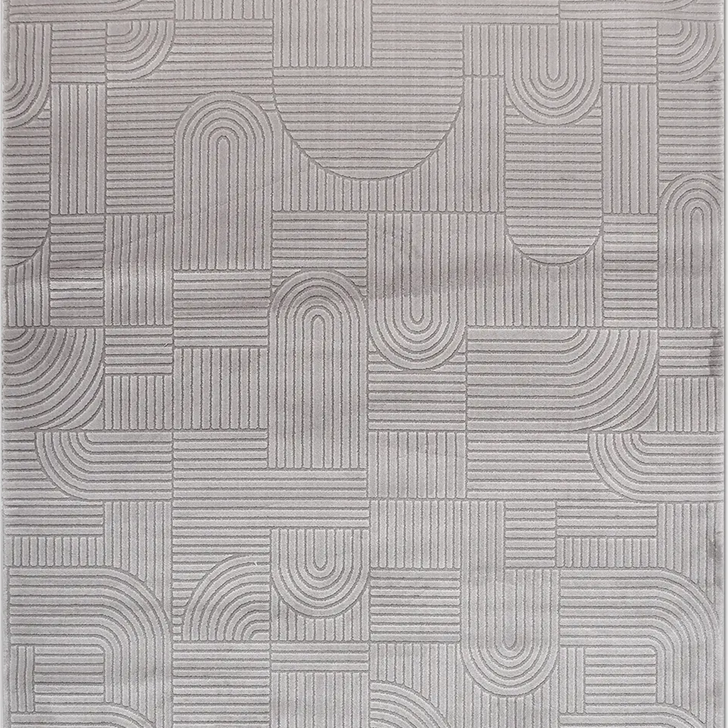 SHARED | Celandine Grey Modern Geometric Machine Woven Living Room Be photo 6