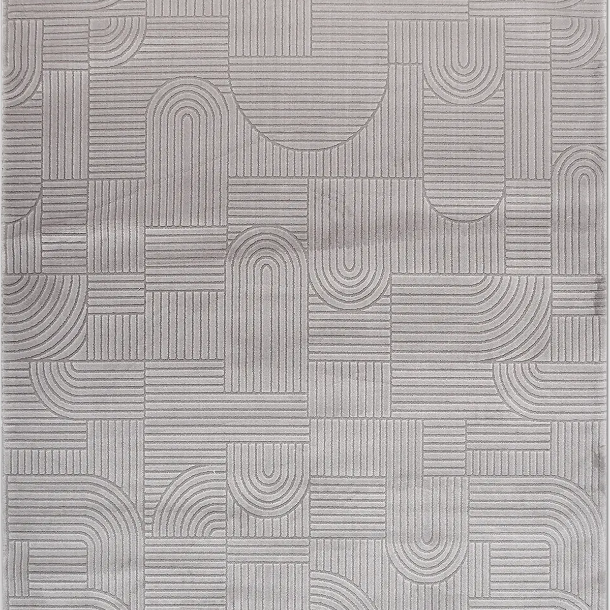 SHARED | Celandine Grey Modern Geometric Machine Woven Living Room Be photo 6