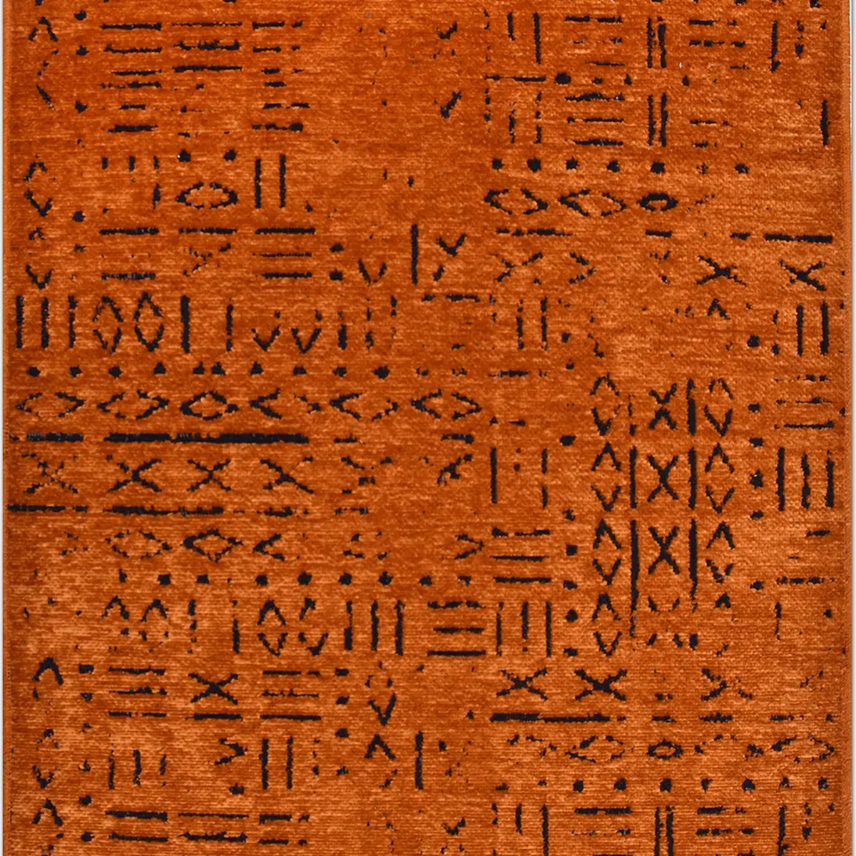 SHARED | Hornbeam Terracotta Boho Abstract Tribal Style Machine Woven photo 6