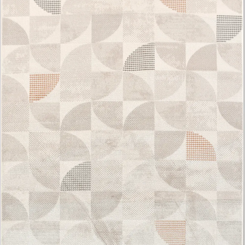 SHARED | Rutile Cream Beige Geometric Modern Machine Woven Living Roo photo 6