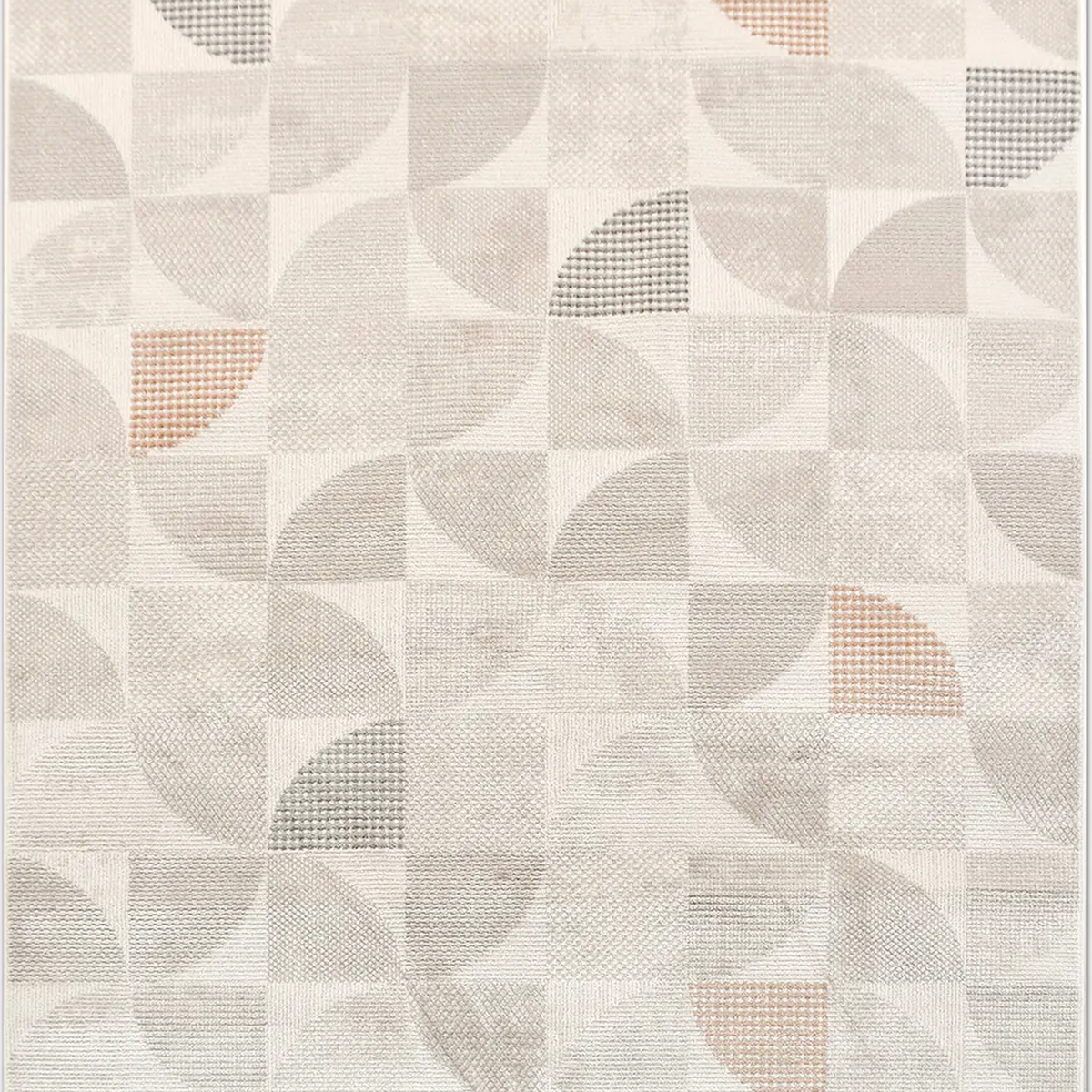 SHARED | Rutile Cream Beige Geometric Modern Machine Woven Living Roo photo 6
