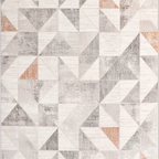 SHARED | Selenite Modern Geometric Machine Woven Cream Grey Beige Ter photo 6