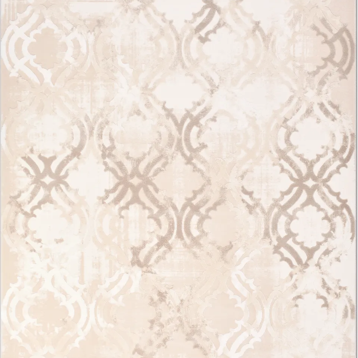 SHARED | Narrows Cream Beige Distressed Damask Medallion Transitional photo 6