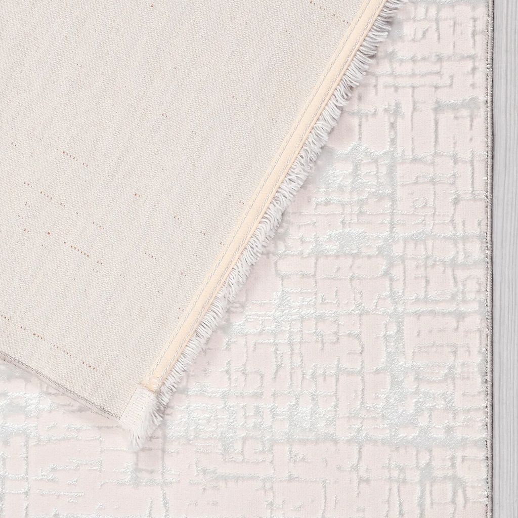SHARED | Swale Cream Abstract Modern Machine Woven Ivory Living Room  photo 6