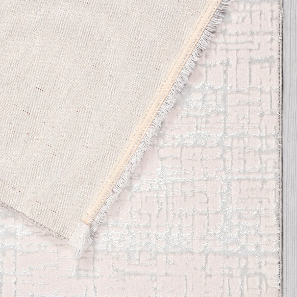 SHARED | Swale Cream Abstract Modern Machine Woven Ivory Living Room  photo 6