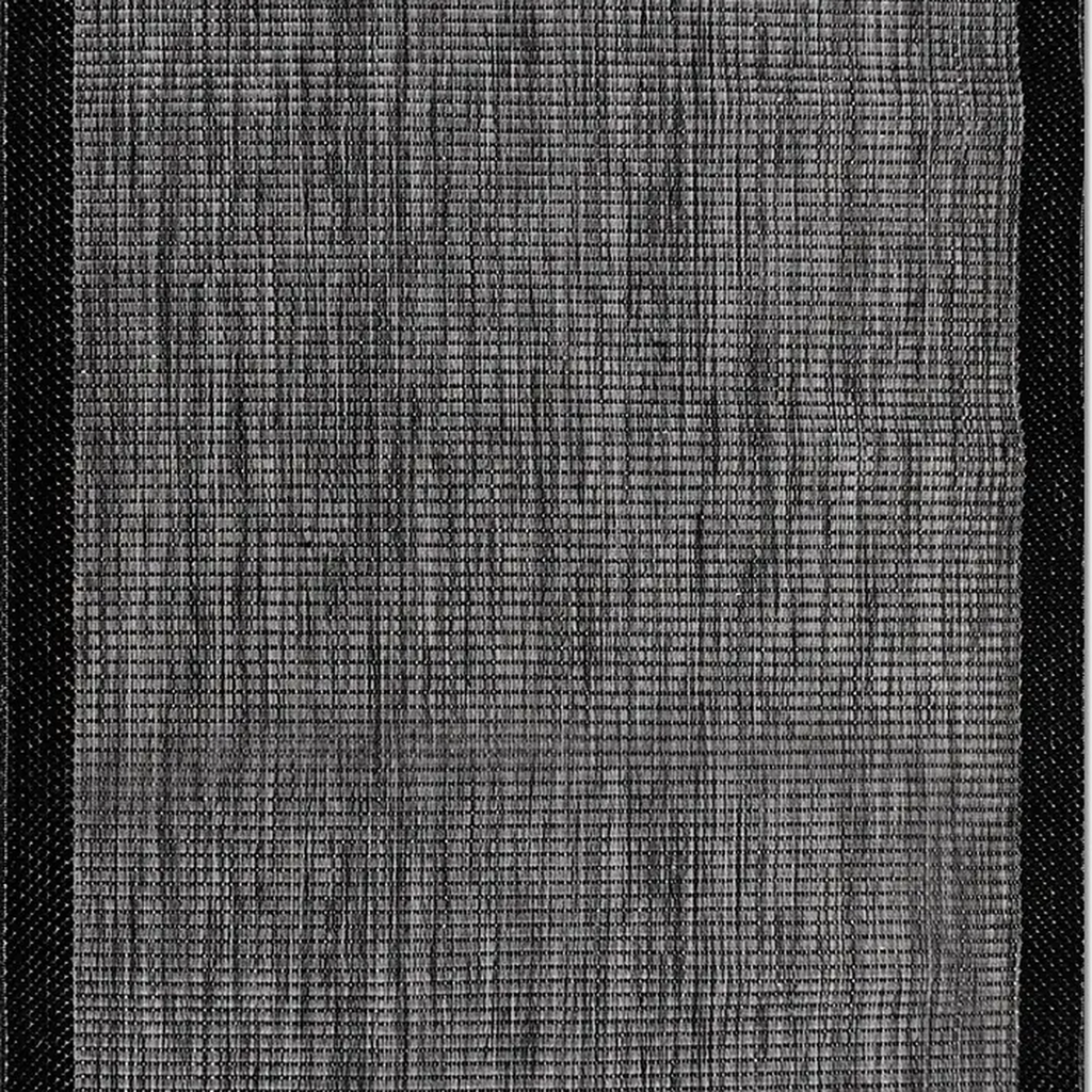 SHARED | Sedge Black Grey Striped Modern Machine Woven Living Room Be photo 5