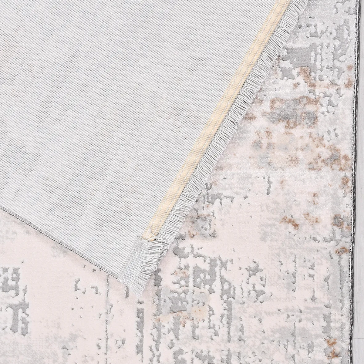 SHARED | Henna Cream Grey Abstract Modern Machine Woven Living Room B photo 6