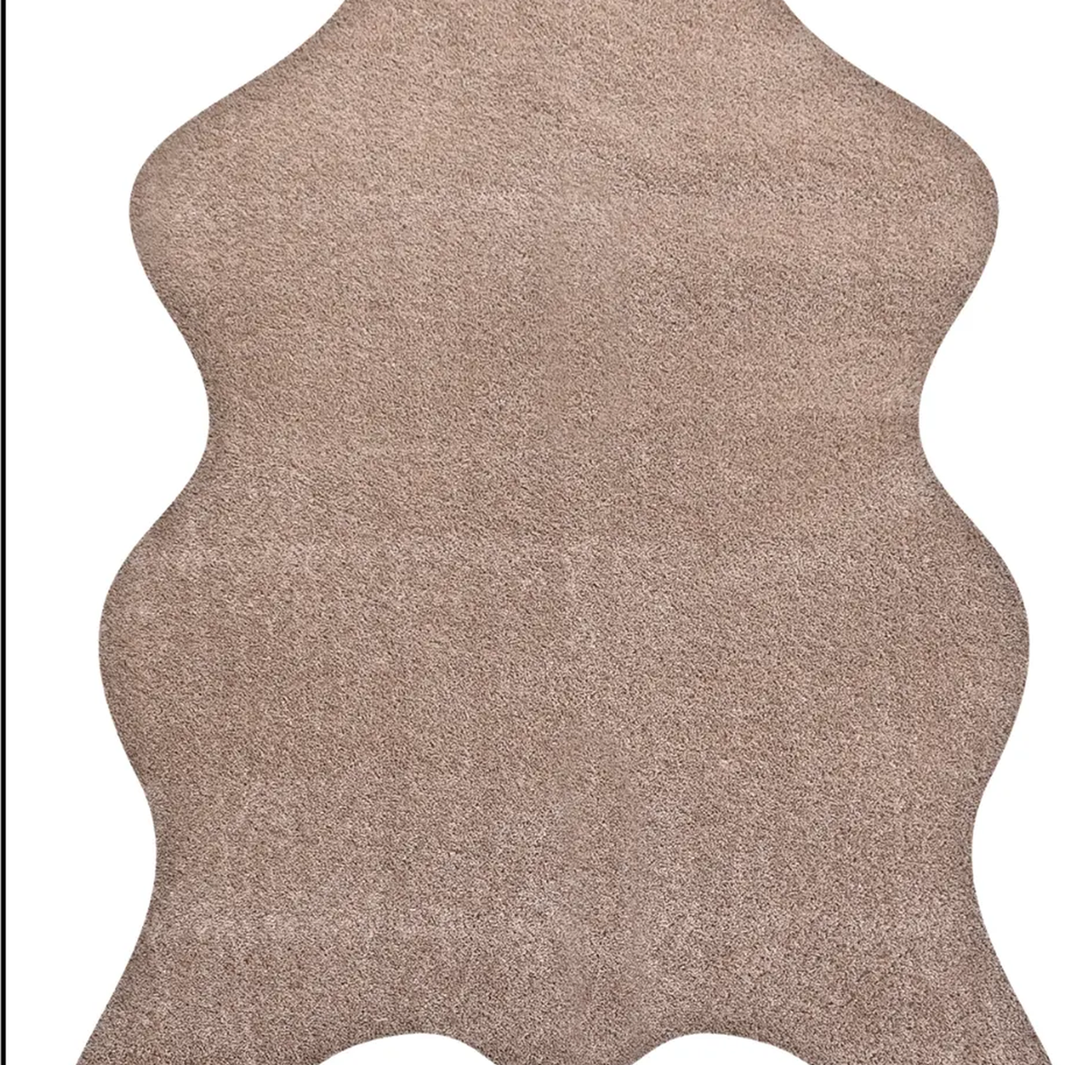 SHARED | Spire Beige Solid Shaggy Faux Sheepskin Scandinavian Machine photo 5