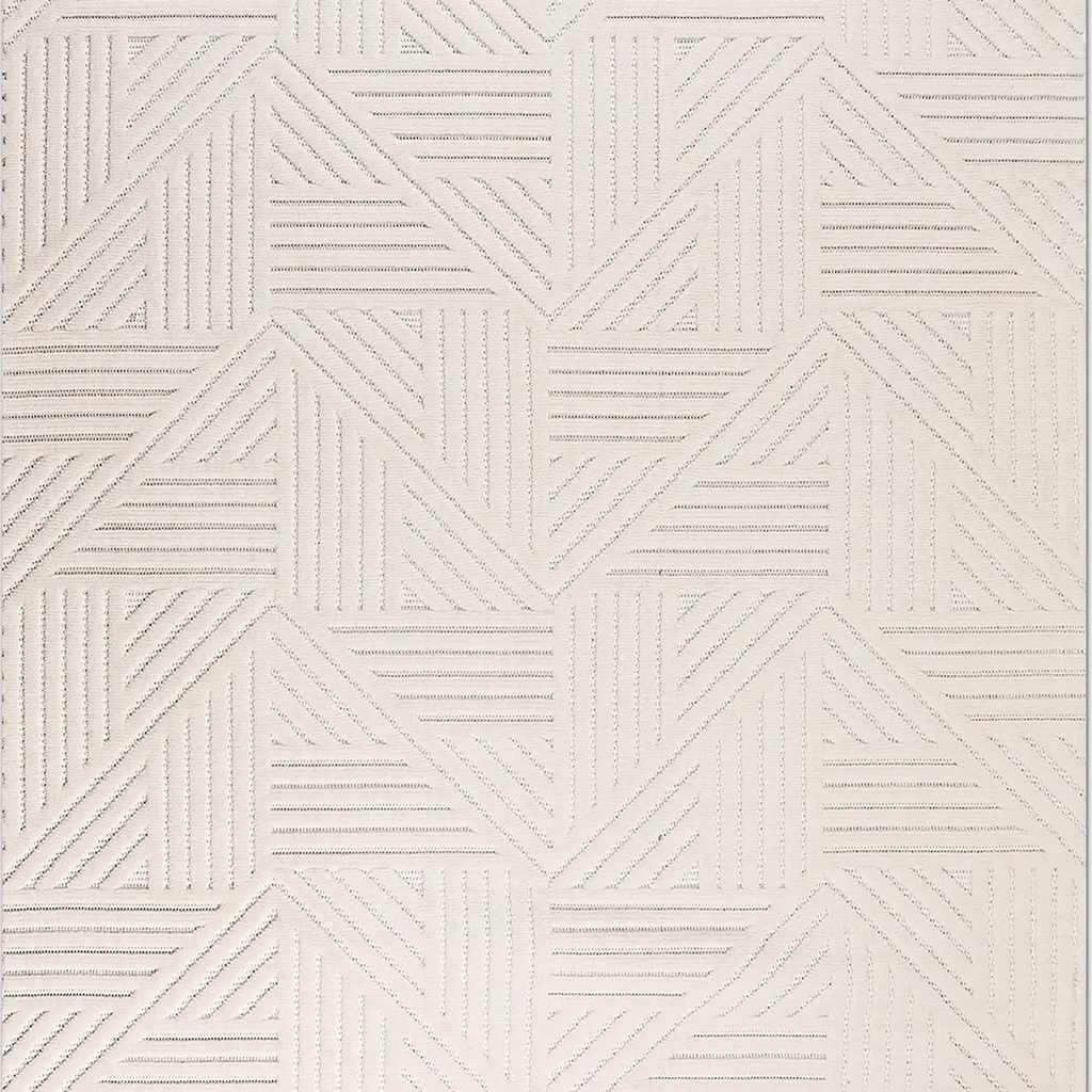SHARED | Kusadasi Cream Ivory Geometric Modern Machine Woven Living R photo 6