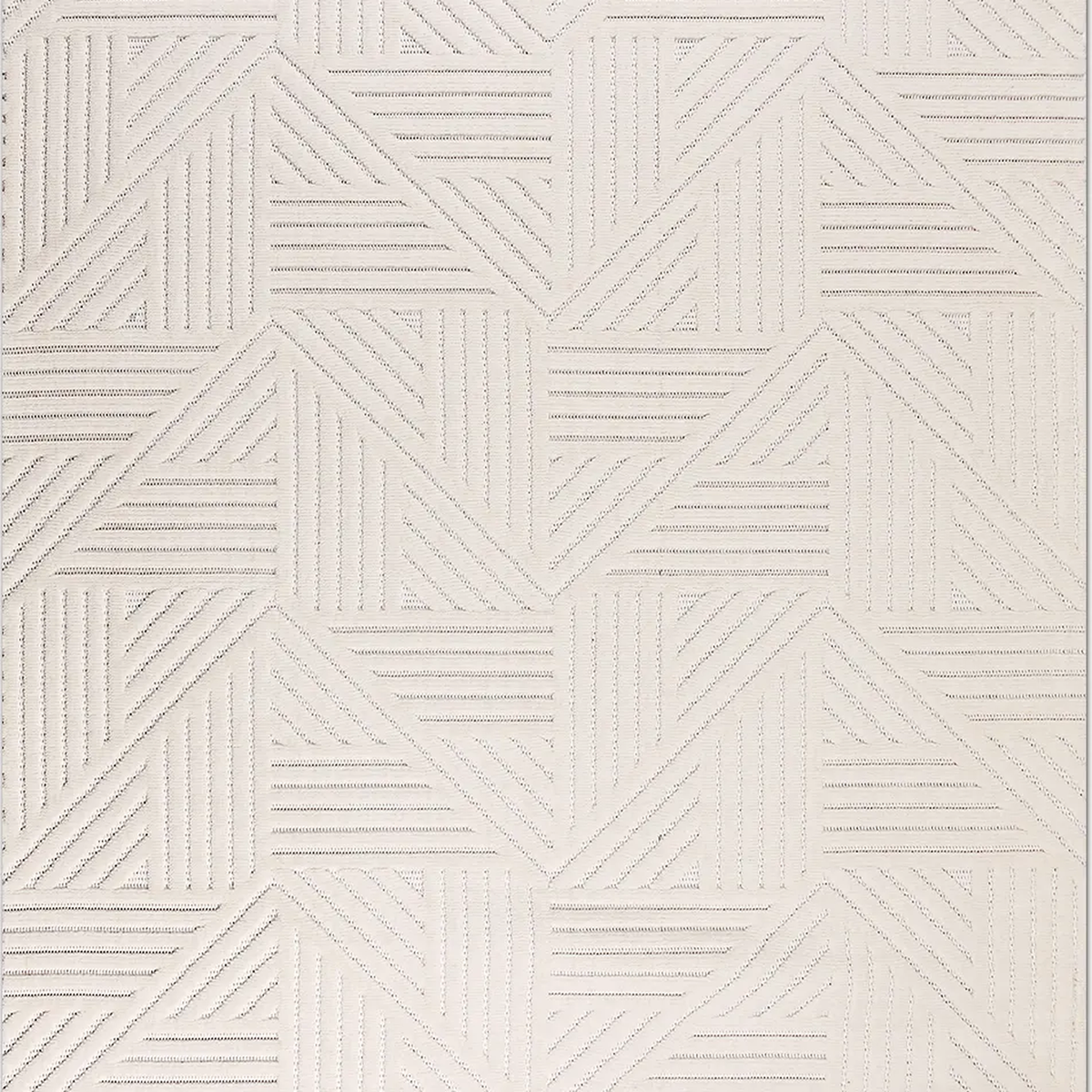 SHARED | Kusadasi Cream Ivory Geometric Modern Machine Woven Living R photo 6