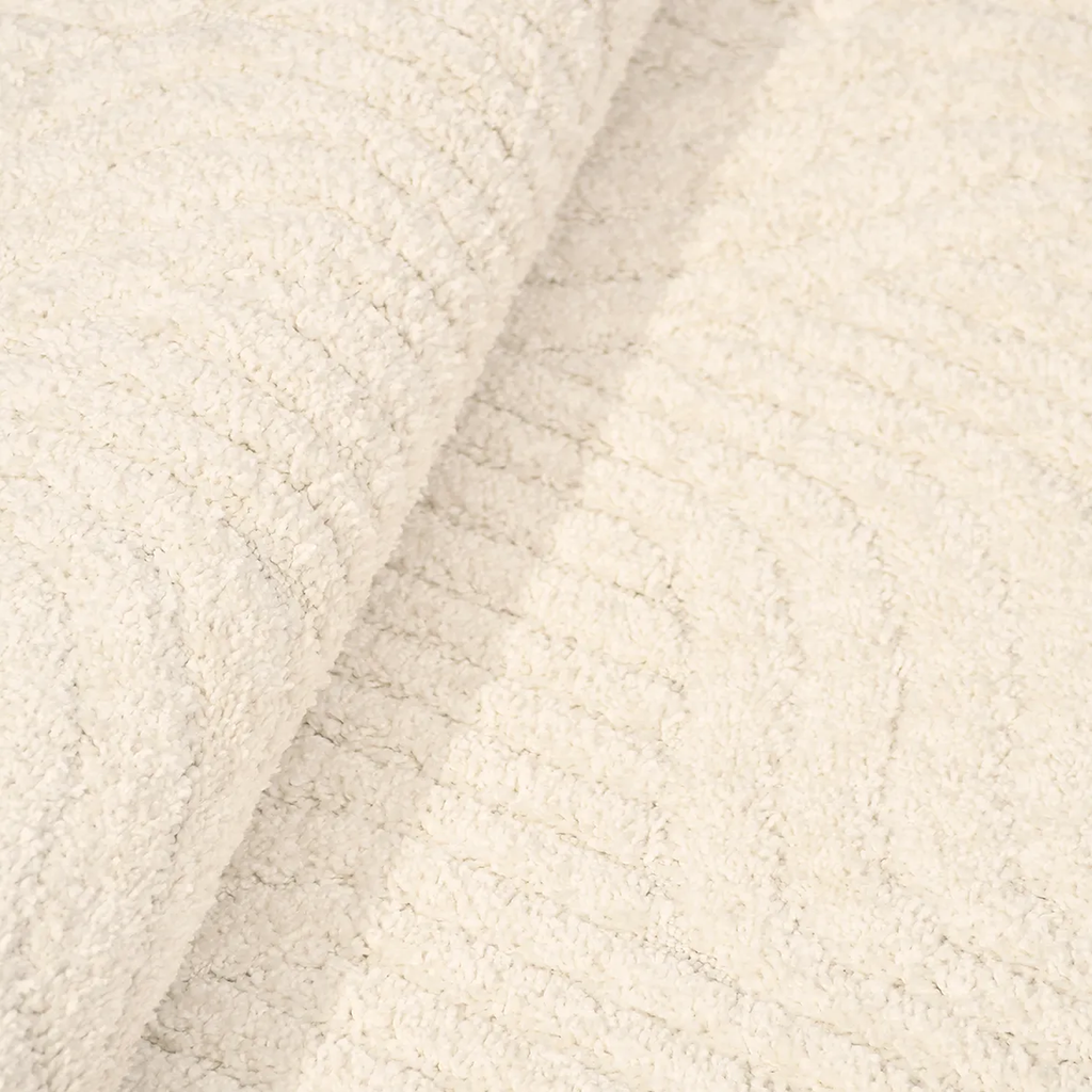 SHARED | Snowmelt Cream Abstract Modern Machine Woven Textured Living photo 6