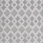 SHARED | Minaret Ivory Grey Geometric Flatweave Look Machine Woven Li photo 5