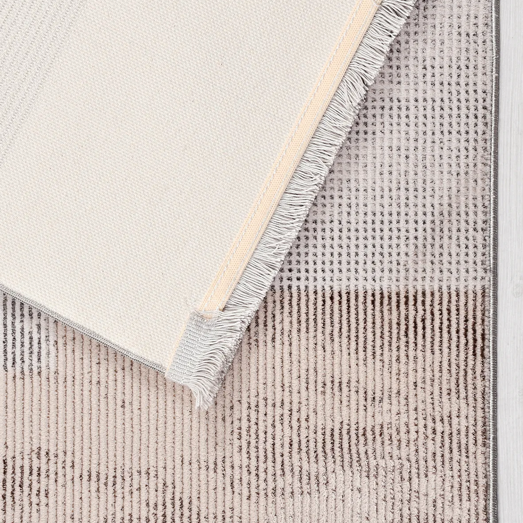SHARED | Aster Modern Geometric Beige Cream Taupe Machine Woven Livin photo 6