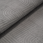 SHARED | Lucent Grey Modern Geometric Arch Machine Woven Living Room  photo 6