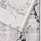 SHARED | Shingle Modern Abstract Marble Effect Light Grey Cream Black photo 6