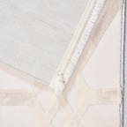 SHARED | Oasis Cream Beige Geometric Diamond Lattice Modern Machine W photo 6