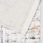 SHARED | Sanicle Cream Abstract Modern Machine Woven Charcoal Rust Gr photo 6