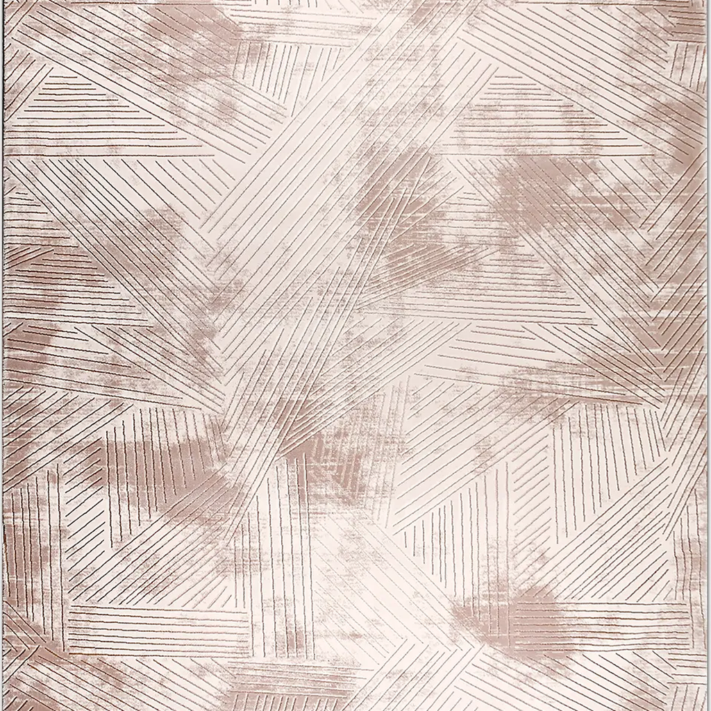 SHARED | Cornice Blush Pink Cream Geometric Modern Machine Woven Livi photo 6