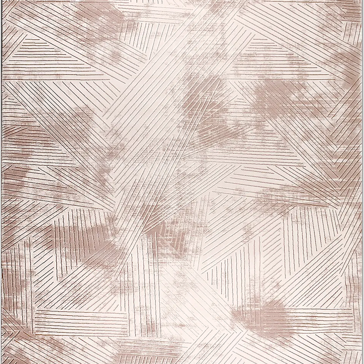 SHARED | Cornice Blush Pink Cream Geometric Modern Machine Woven Livi photo 6