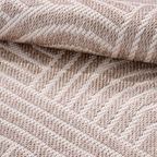 SHARED | Mica Beige Ivory Geometric Transitional Modern Machine Woven photo 6
