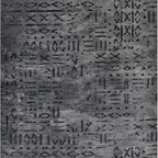 SHARED | Lichen Charcoal Grey Boho Geometric Tribal Print Machine Wov photo 6