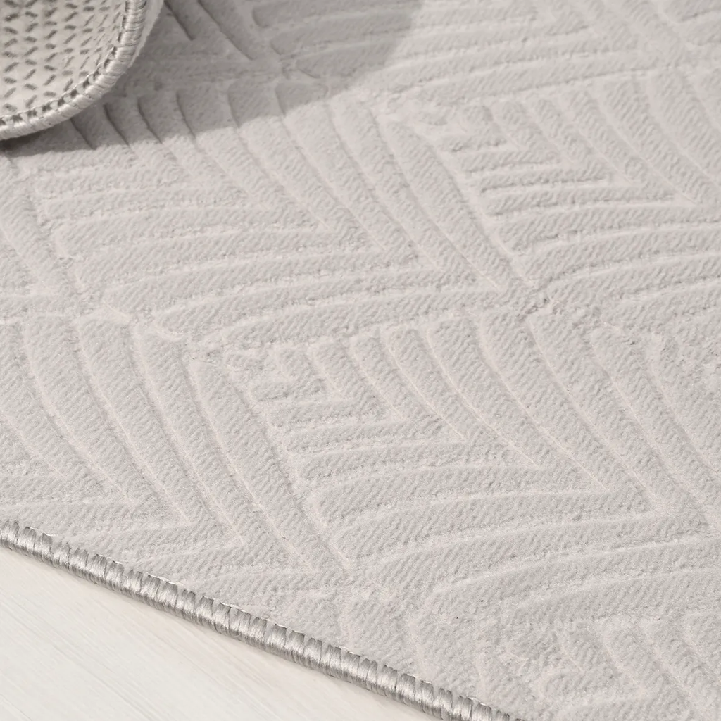 SHARED | Bloodstone Cream Geometric Modern Machine Woven Living Room  photo 6