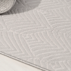 SHARED | Bloodstone Cream Geometric Modern Machine Woven Living Room  photo 6