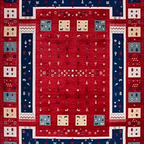 SHARED | Antalya Red Navy Persian Style Traditional Machine Woven Liv photo 5