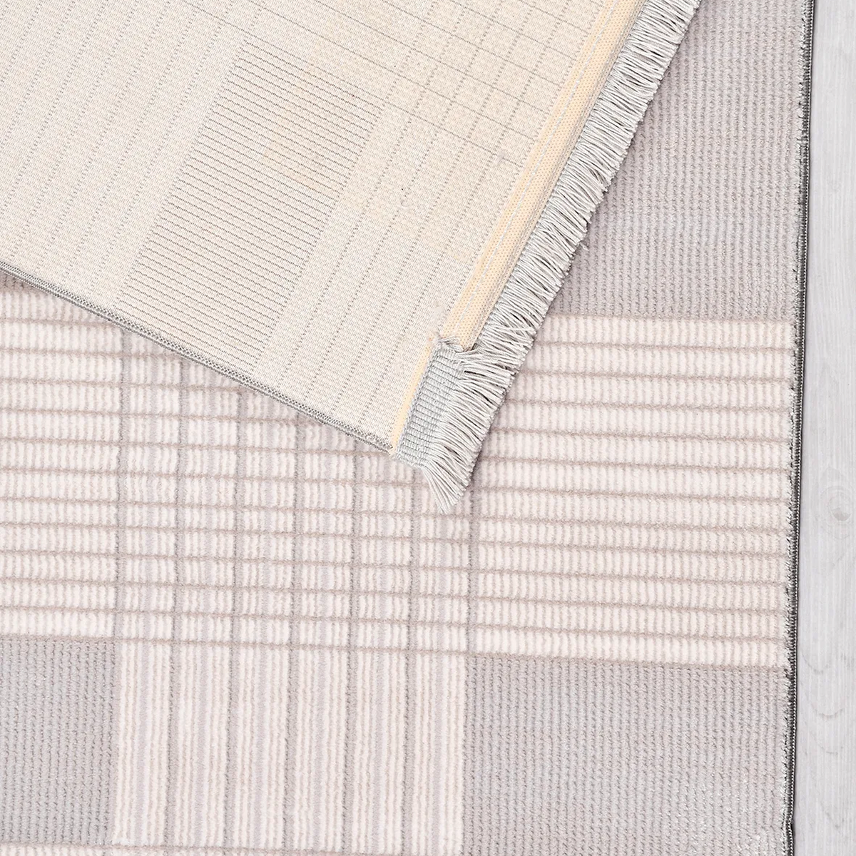 SHARED | Bergamot Beige Cream Modern Geometric Machine Woven Living R photo 6