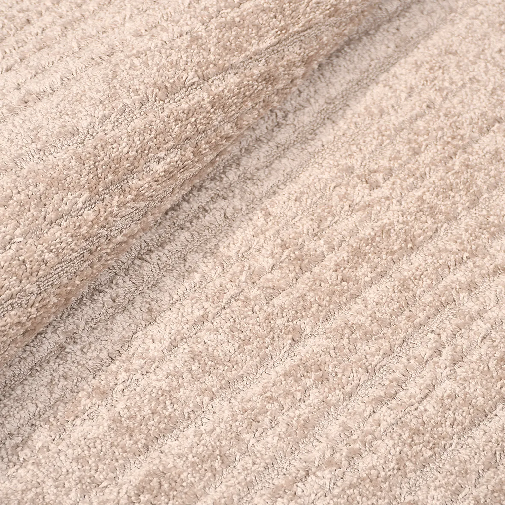 SHARED | Solaris Cream Striped Scandinavian Machine Woven Beige Livin photo 6