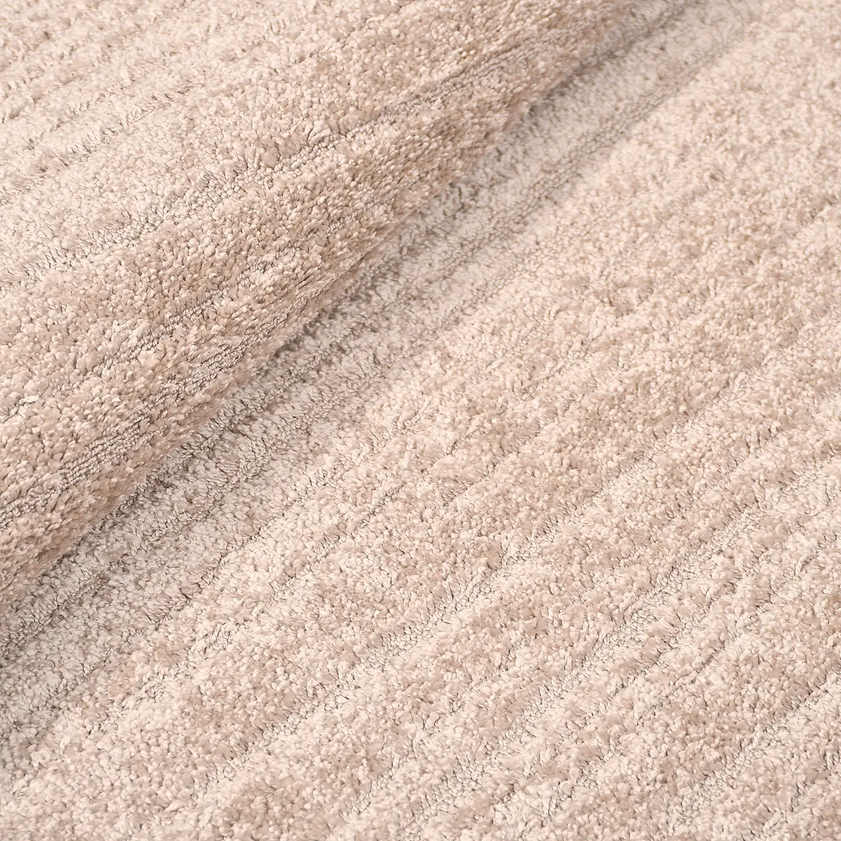 SHARED | Solaris Cream Striped Scandinavian Machine Woven Beige Livin photo 6