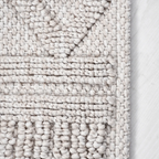 SHARED | Azurite Cream Boho Geometric Textured Machine Woven Living R photo 6