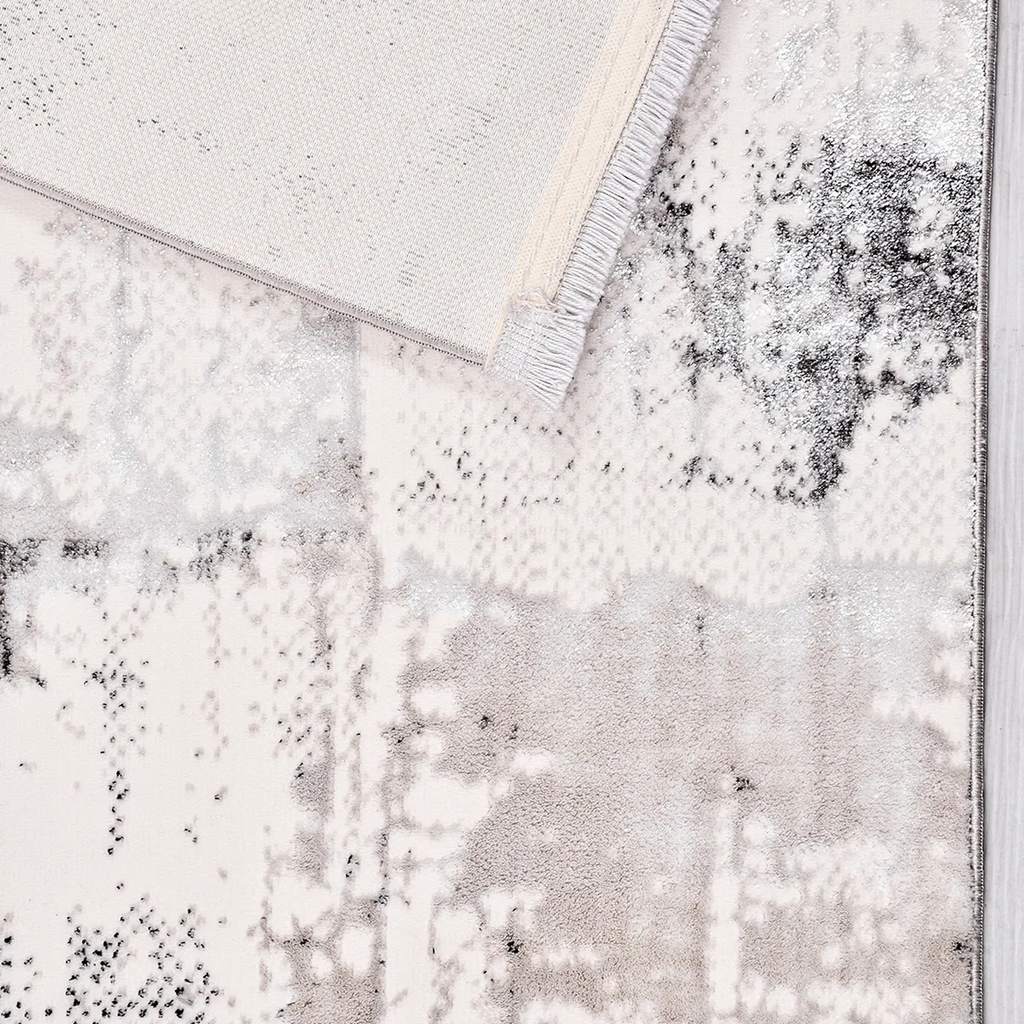 SHARED | Apricot Cream Grey Abstract Modern Machine Woven Living Room photo 6