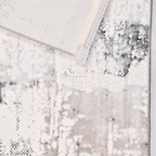 SHARED | Apricot Cream Grey Abstract Modern Machine Woven Living Room photo 6