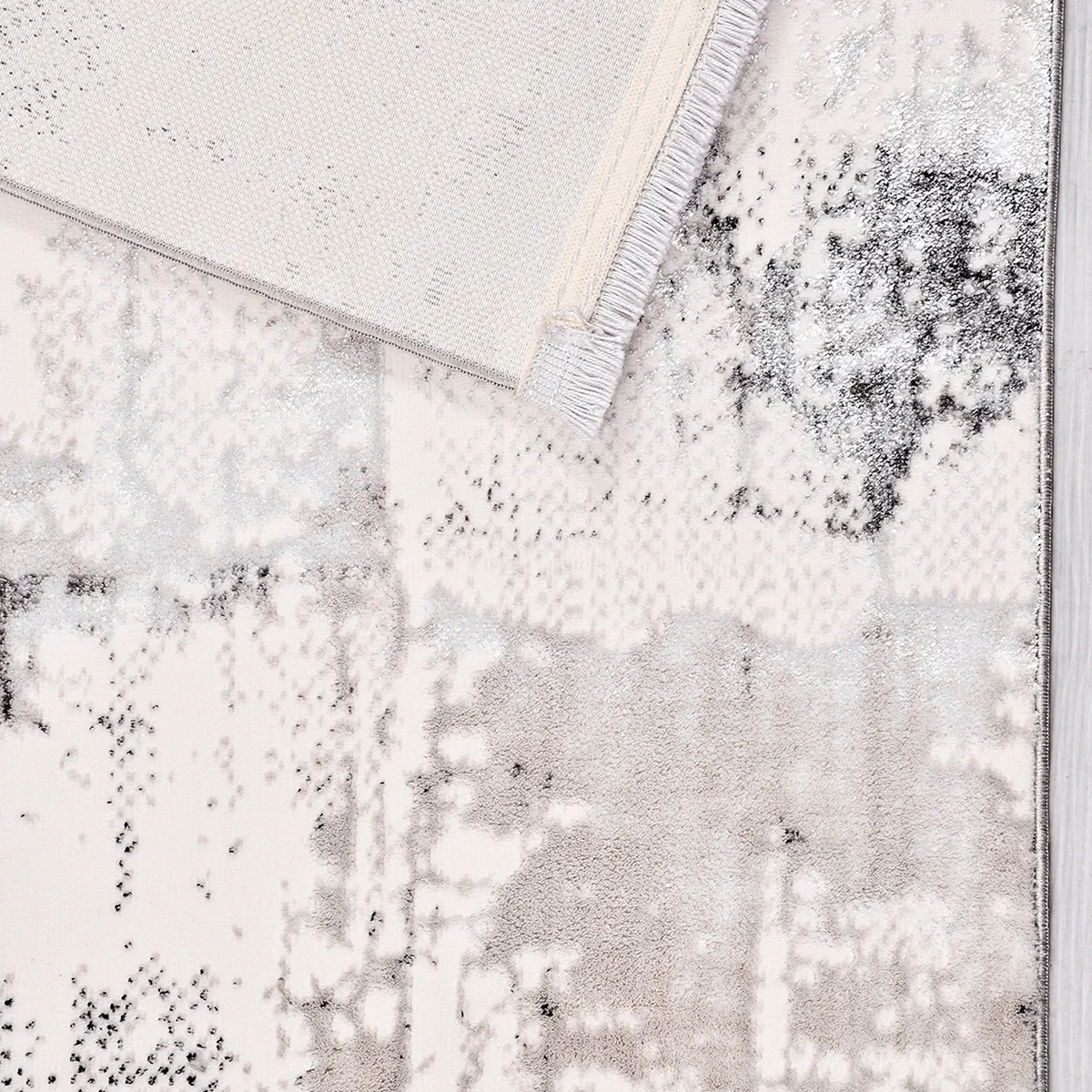 SHARED | Apricot Cream Grey Abstract Modern Machine Woven Living Room photo 6