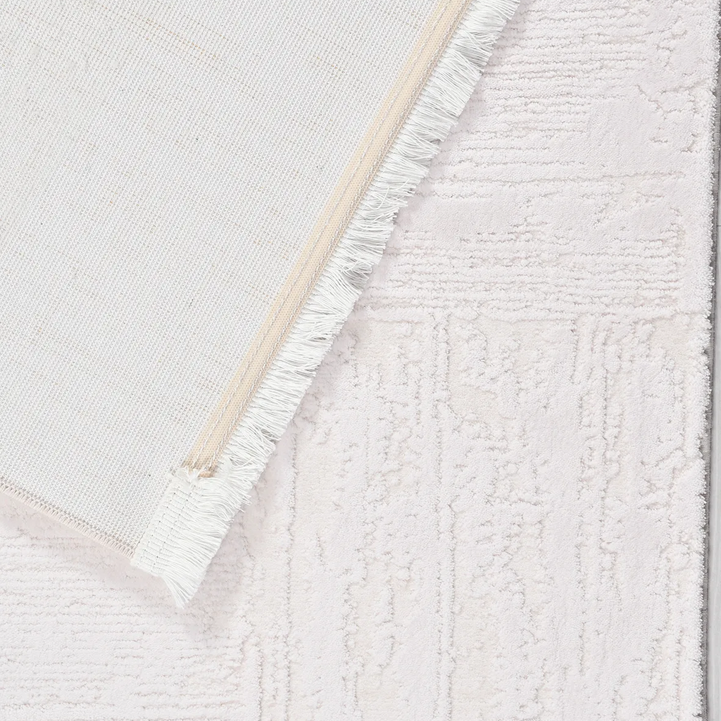 SHARED | Plateau Cream Modern Geometric Textured Machine Woven Living photo 6