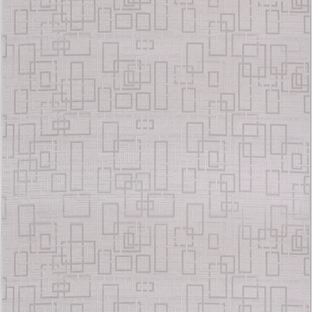 SHARED | Olympos Light Grey Geometric Modern Machine Woven Living Roo photo 6