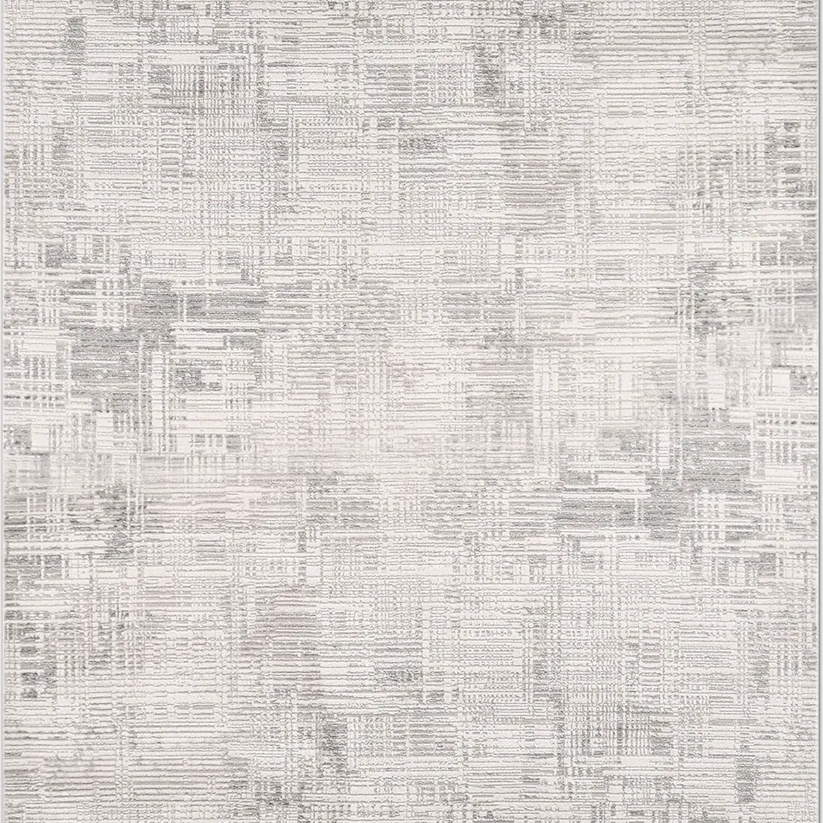 SHARED | Schist Cream Grey Abstract Modern Machine Woven Living Room  photo 6