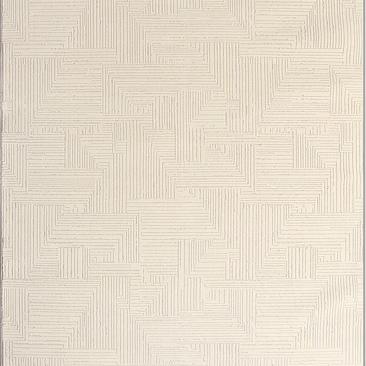 SHARED | Cornflower Cream Beige Geometric Modern Machine Woven Living photo 6