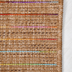 SHARED | Jacinth Boho Striped Multicolour Beige Machine Woven Living  photo 6