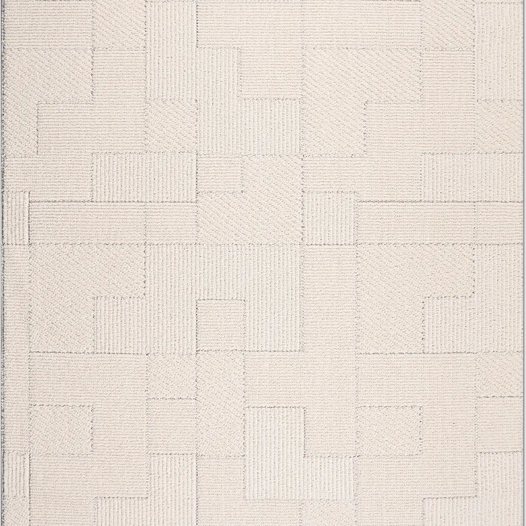 SHARED | Mistral Cream Geometric Modern Machine Woven Ivory Living Ro photo 6