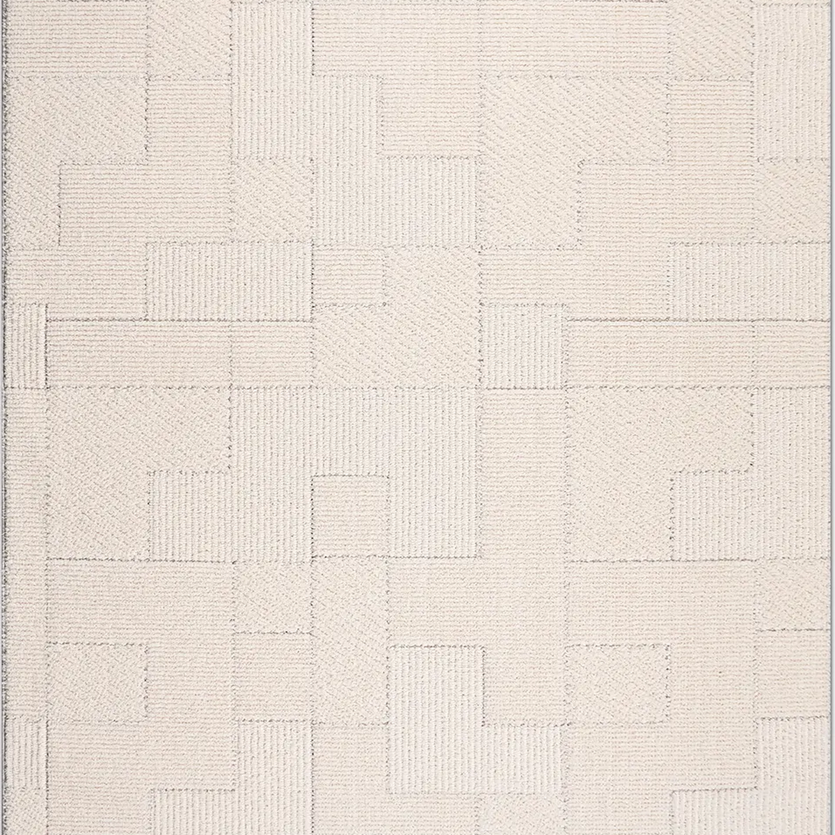 SHARED | Mistral Cream Geometric Modern Machine Woven Ivory Living Ro photo 6